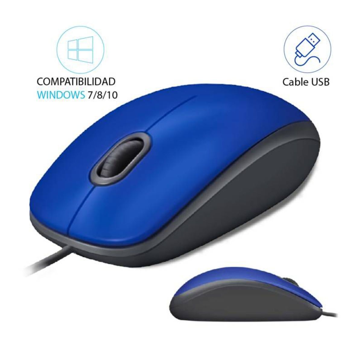 GENERICO - MOUSE LOGITECH M110 SILENT - AZUL