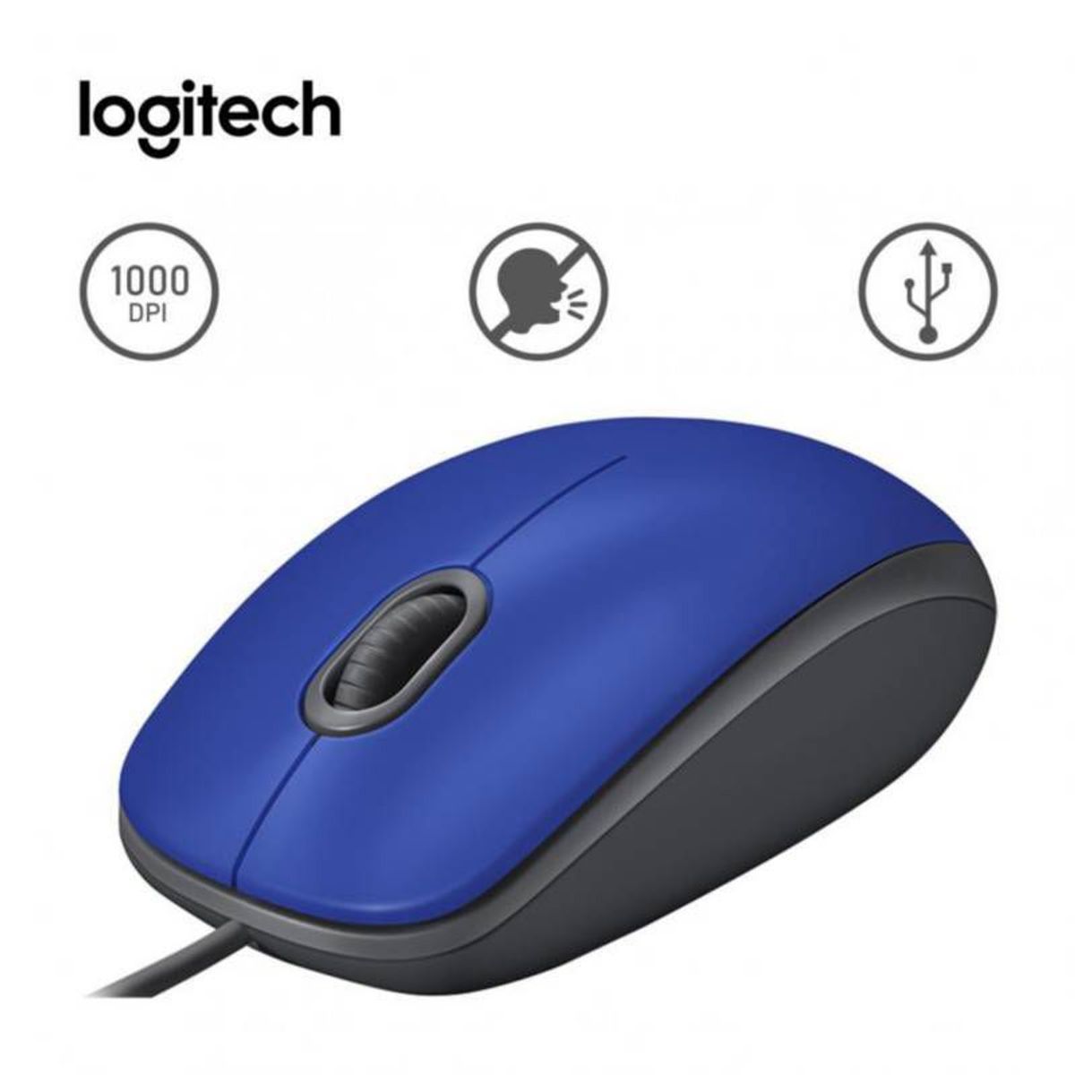 GENERICO - MOUSE LOGITECH M110 SILENT - AZUL