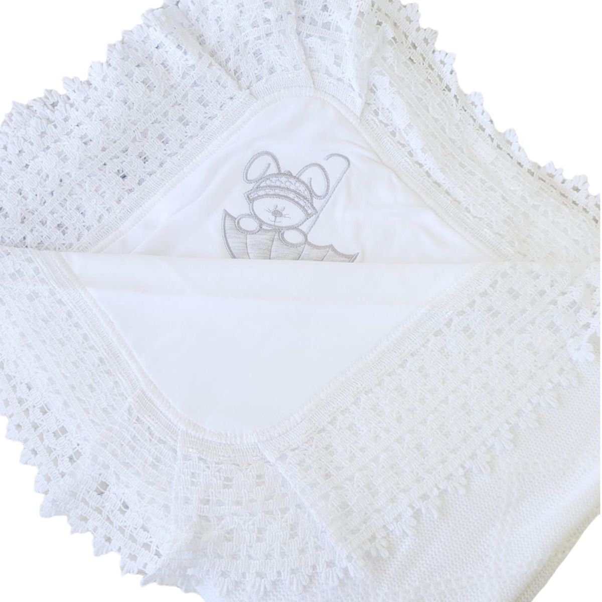 GENERICO - Manta de Hilo Bebé Pima - BLANCO