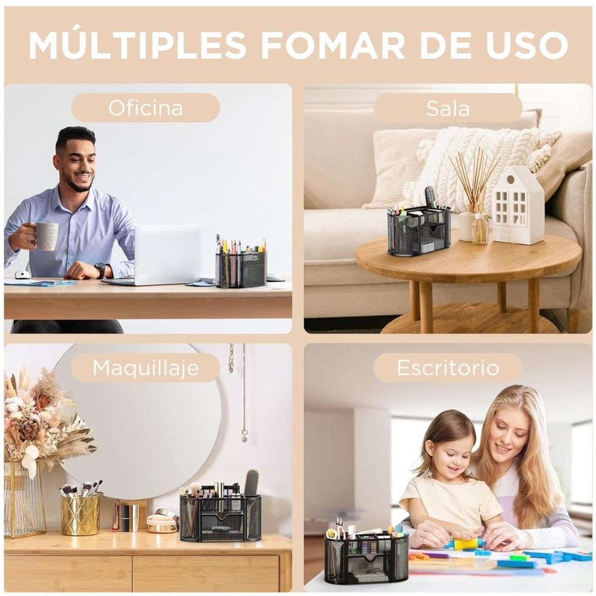 MINARI - Organizador de Escritorio Oficina Accesorios Pepeleria N M12