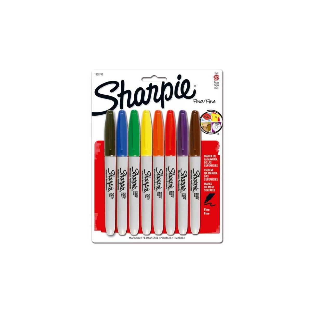 SHARPIE - Sharpie Punta Fina Colores Básicos Tjx8
