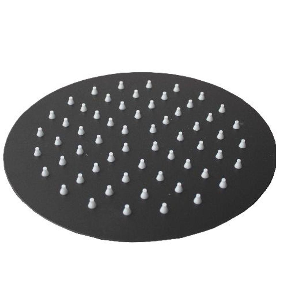 GENERICO - Cabeza de ducha 8 Negro Redondo