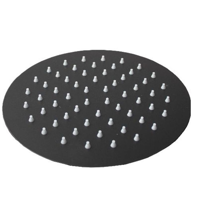 GENERICO - Cabeza de ducha 8 Negro Redondo