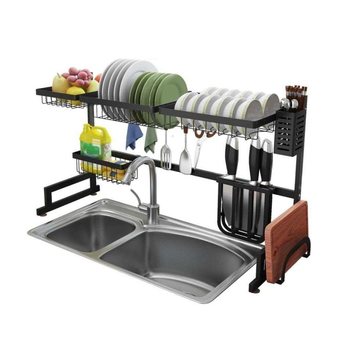 GENERICO - Escurridor De Platos 85 Cm Acero Inoxidable Sobre Lavadero