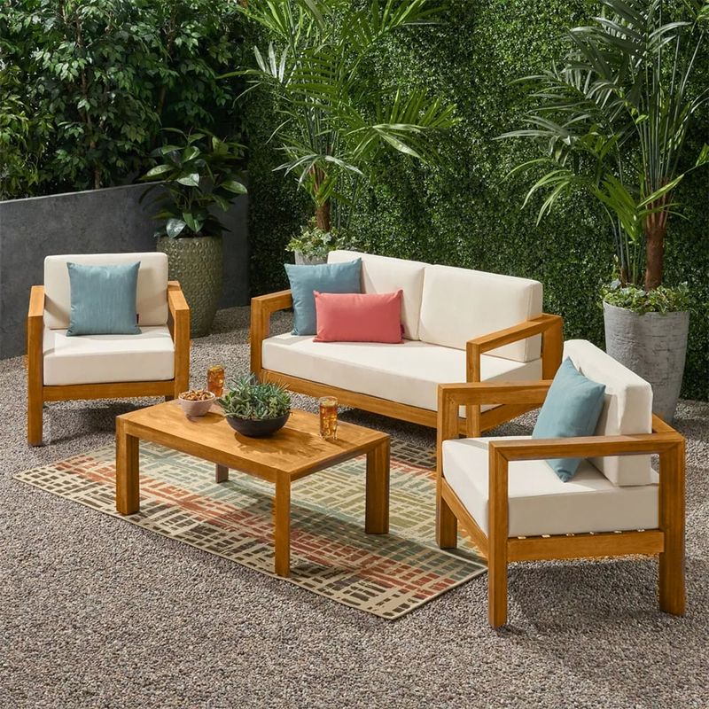 MOVENDA - Juego de terraza Milano 4 personas con mesa Movenda
