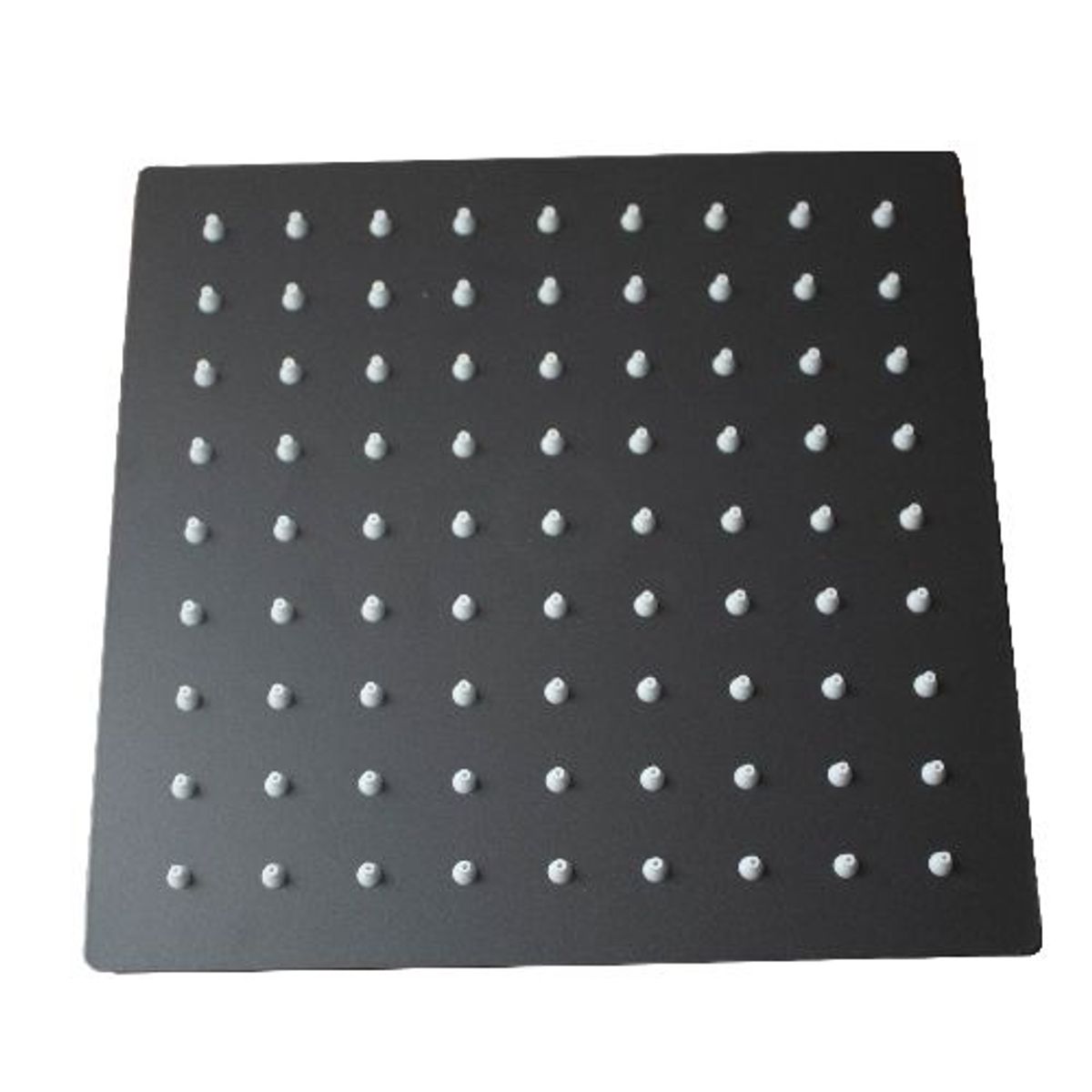 GENERICO - Cabeza de ducha 8 Negro Cuadrado