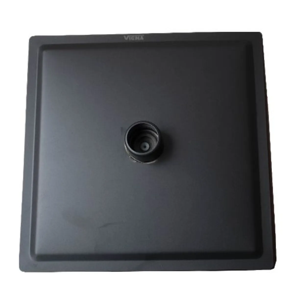 GENERICO - Cabeza de ducha 8 Negro Cuadrado