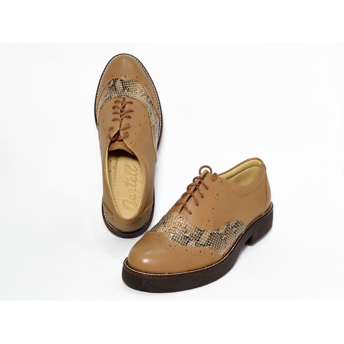 GENERICO - ZAPATO OXFORD DE MUJER CULEBRA CAFE_.