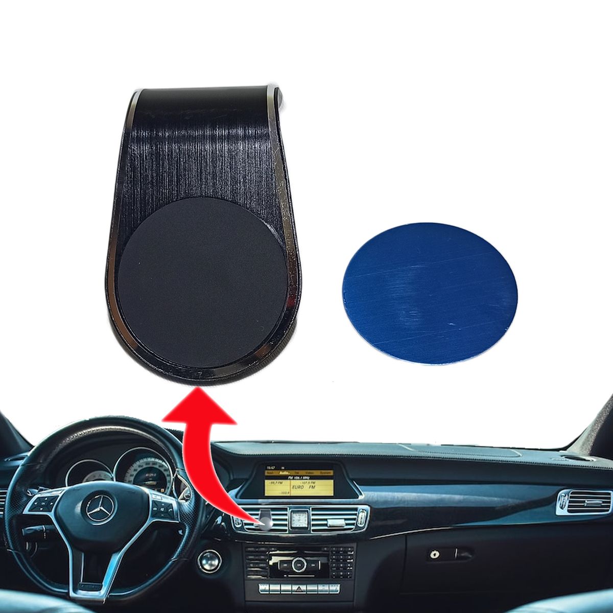 GENERICO - Soporte Magnético de Celular para Autos NEGRO