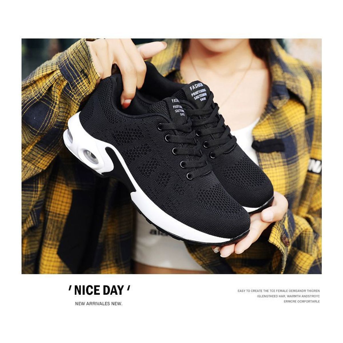 VATYERTY - Tenis Respirables Informales Tejidos Para Mujer