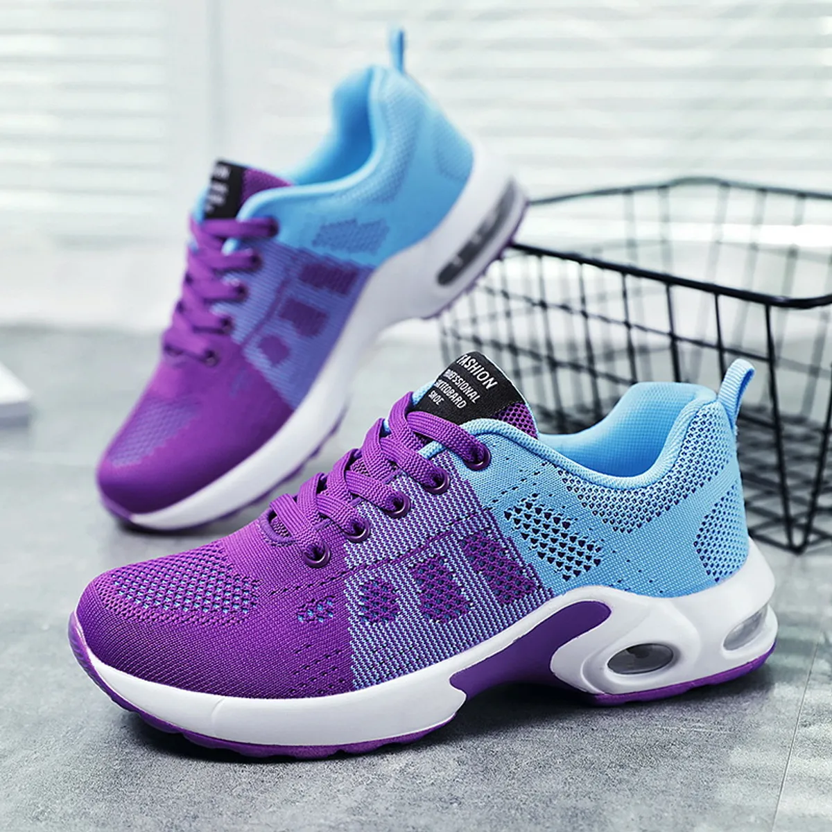 VATYERTY - Tenis Respirables Informales Tejidos Para Mujer Morado