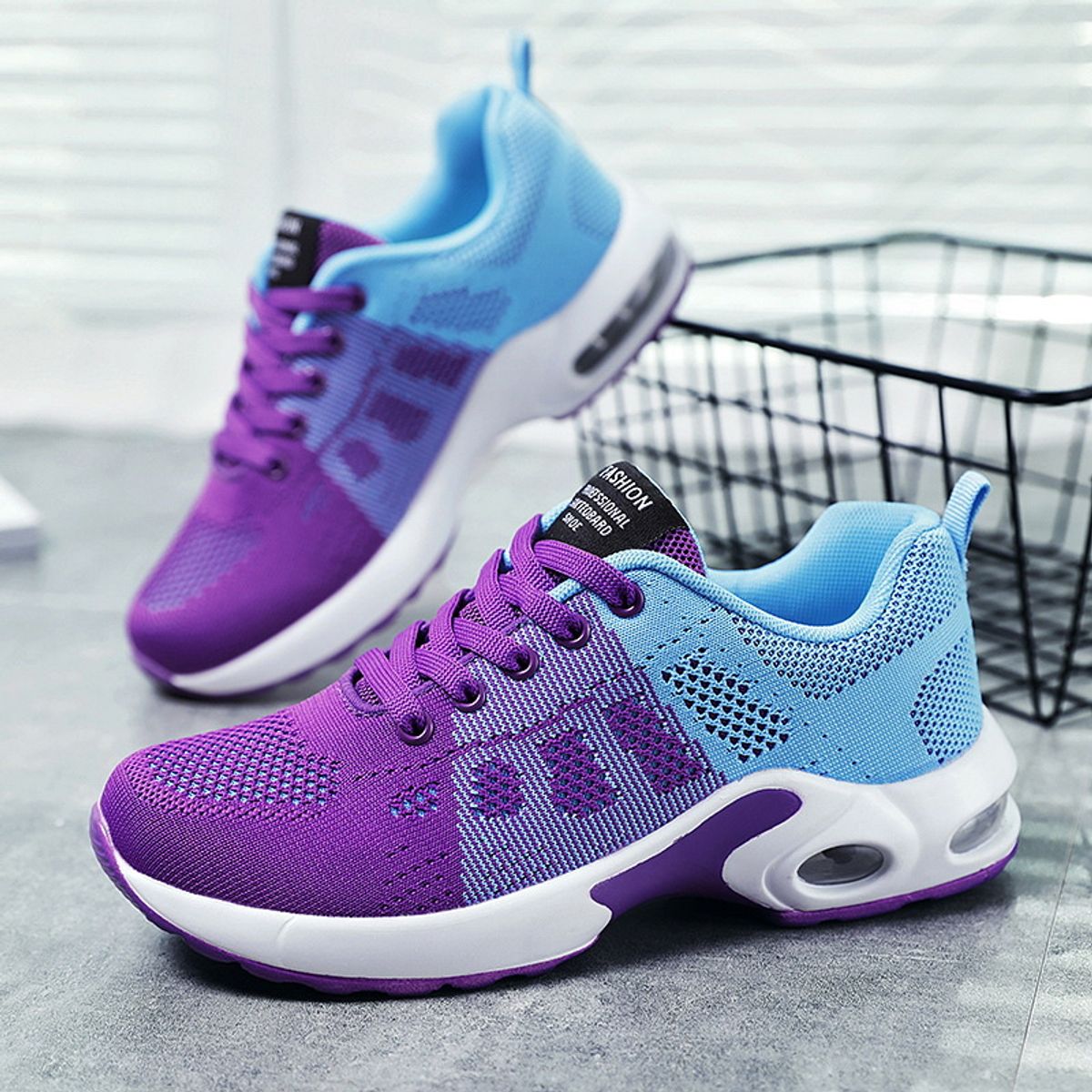 VATYERTY - Tenis Respirables Informales Tejidos Para Mujer Morado