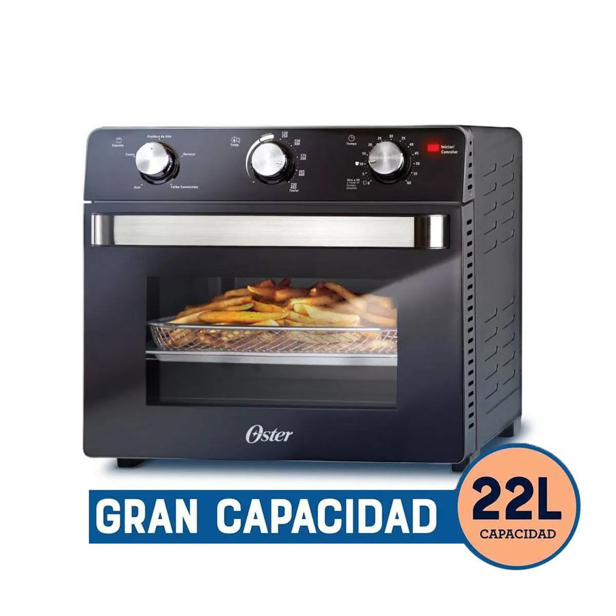 OSTER - Horno eléctrico Oster 22 lts con freidora de aire TSSTTVMAF1NS
