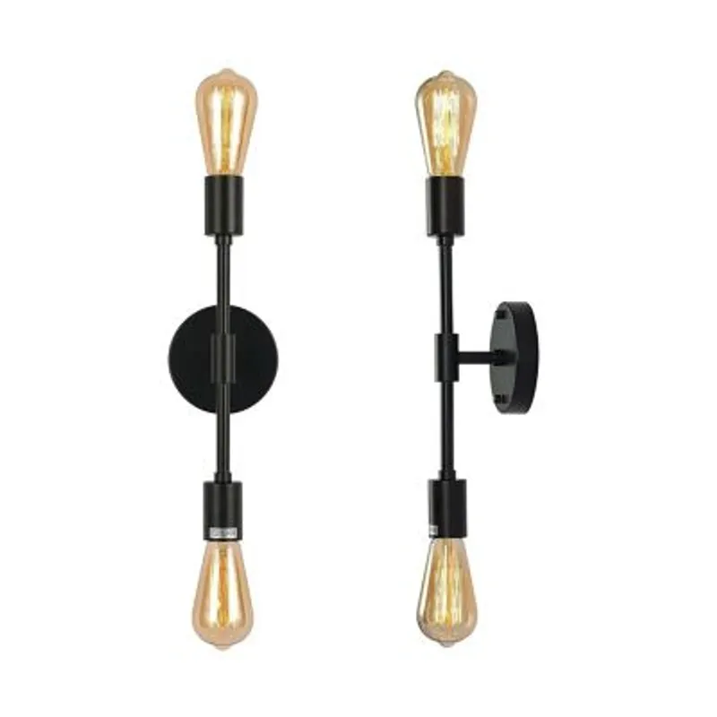 PUREPOWER - Led lámpara De techo Vintage Sala Pasillo Negro