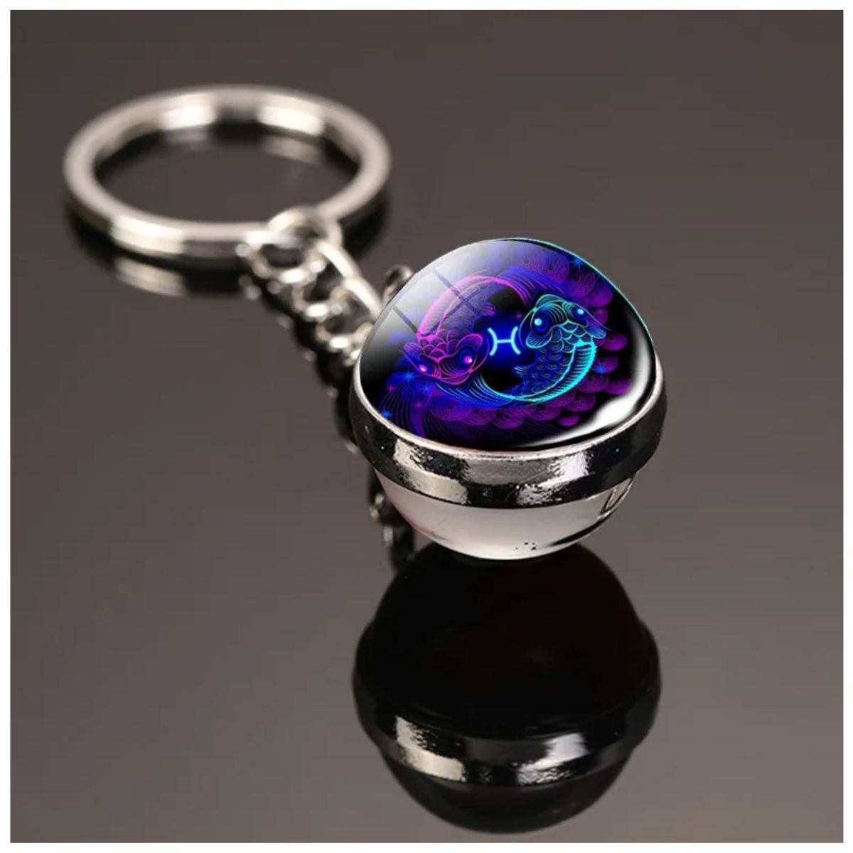 GENERICO - Llavero Esfera Signo Zodiacal - Piscis - Esoterismo