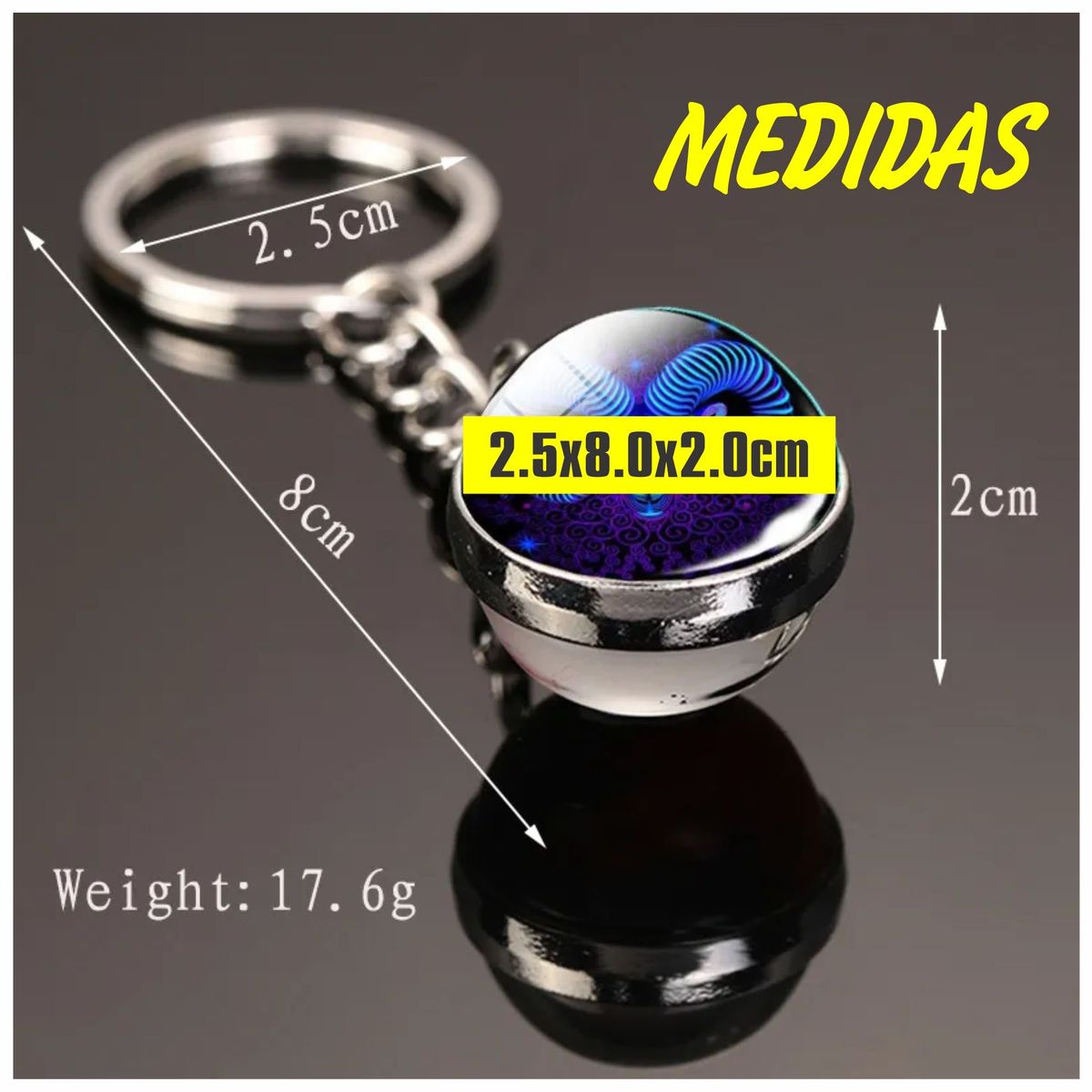 GENERICO - Llavero Esfera Signo Zodiacal - Piscis - Esoterismo