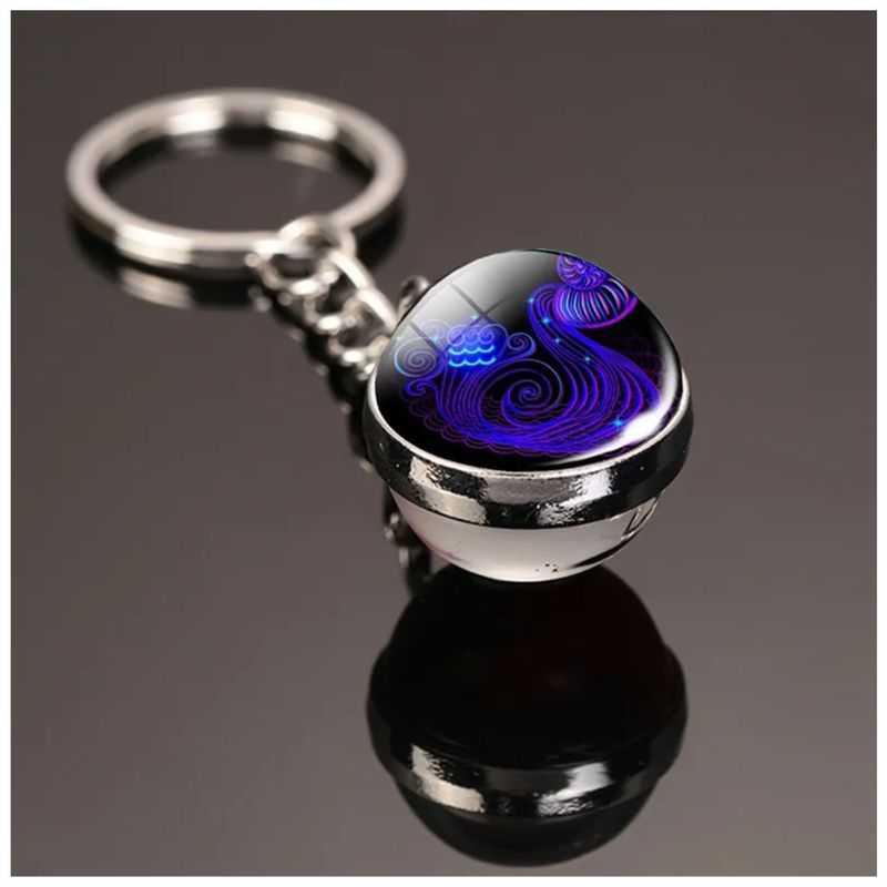 GENERICO - Llavero Esfera Signo Zodiacal - Acuario - Esoterismo