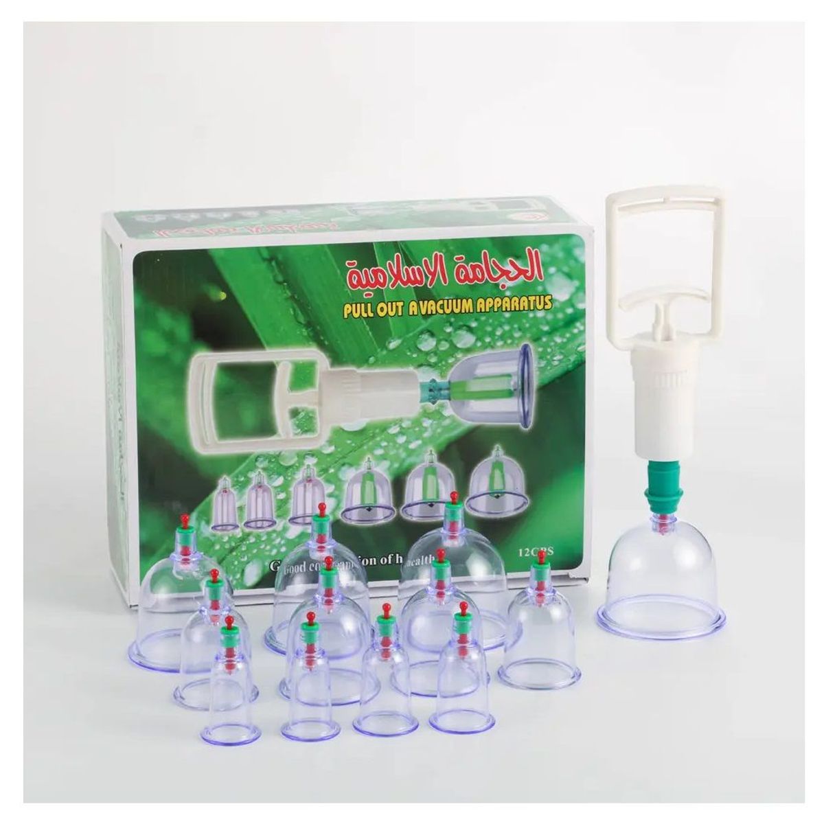 GENERICO - VENTOSAS CHINAS SET DE 12 COPAS - VACUMTERAPIA TRATAMIENTO