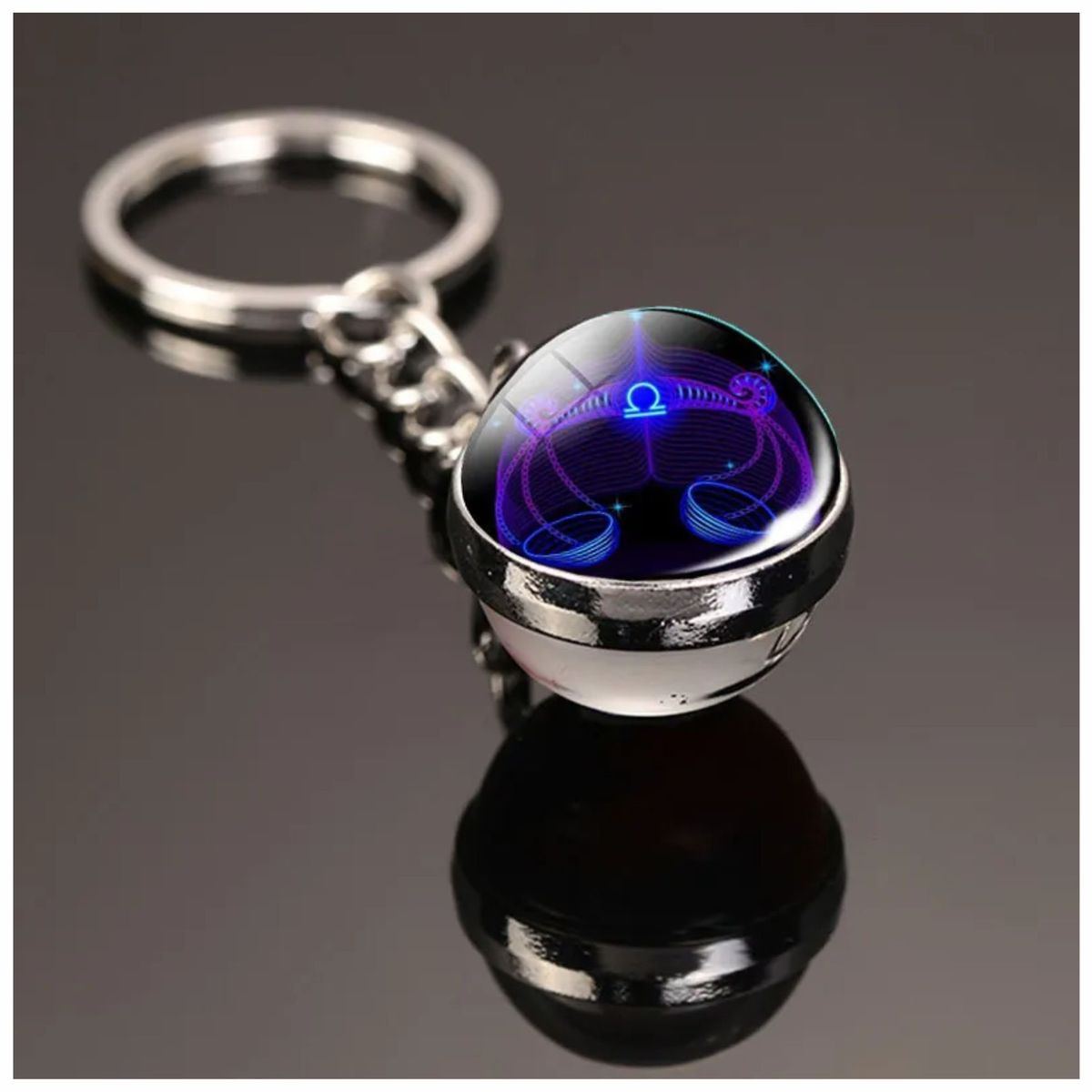 GENERICO - Llavero Esfera Signo Zodiacal - Libra - Esoterismo