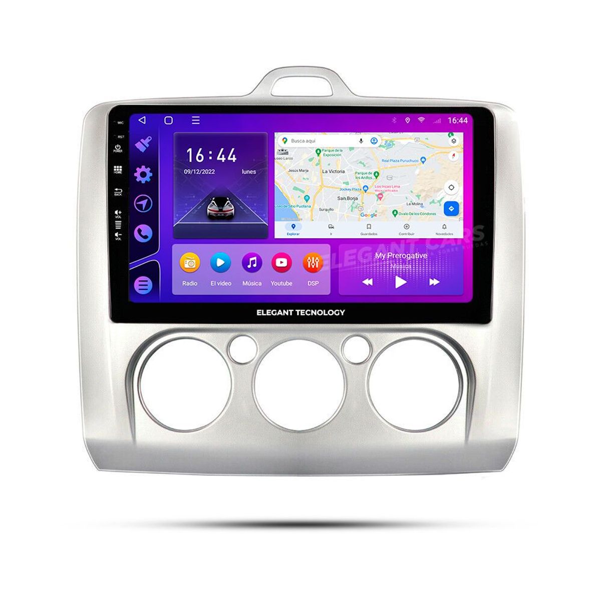 GENERICO - Autoradio Android Elegant Tecnology Ford Focus AC Manual 2009-2010 4-64Gb 4+64GB 8 Nucleos +Chip