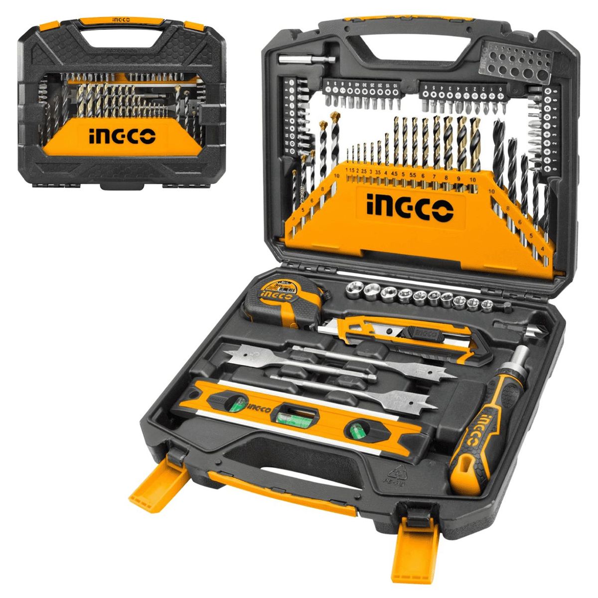 INGCO TOOLS - Set de 86 Accesorios Mechas Brocas Puntas y Herramientas Ingco