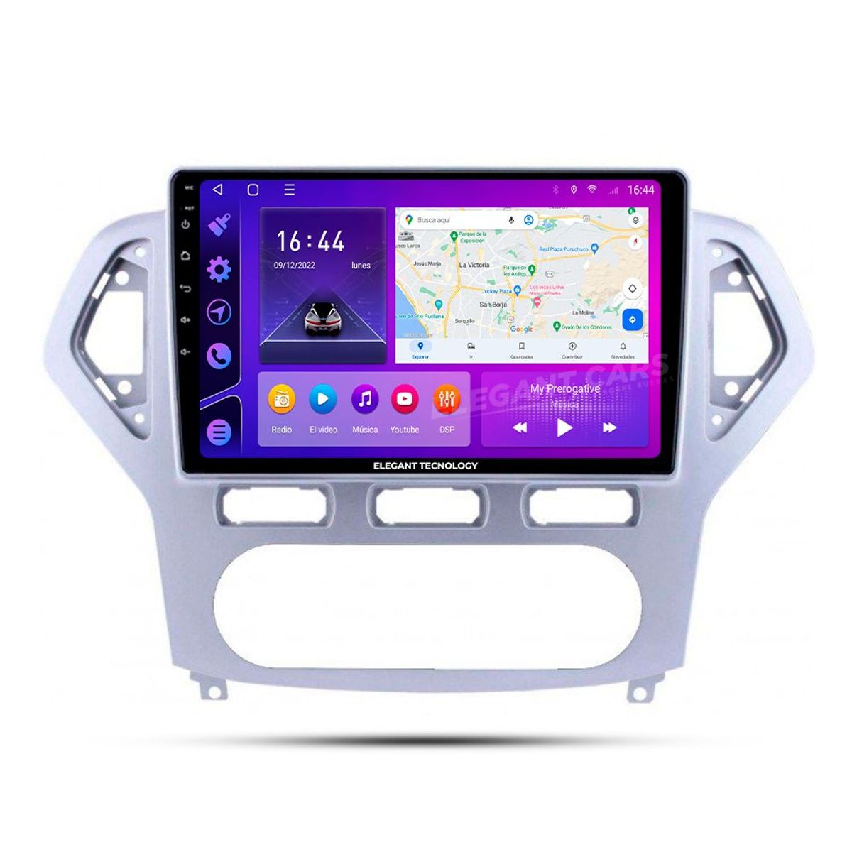 GENERICO - Autoradio Android Elegant Tecnology Ford Mondeo Plata 2007-2010 4-64Gb 4+64GB 8 Nucleos +Chip