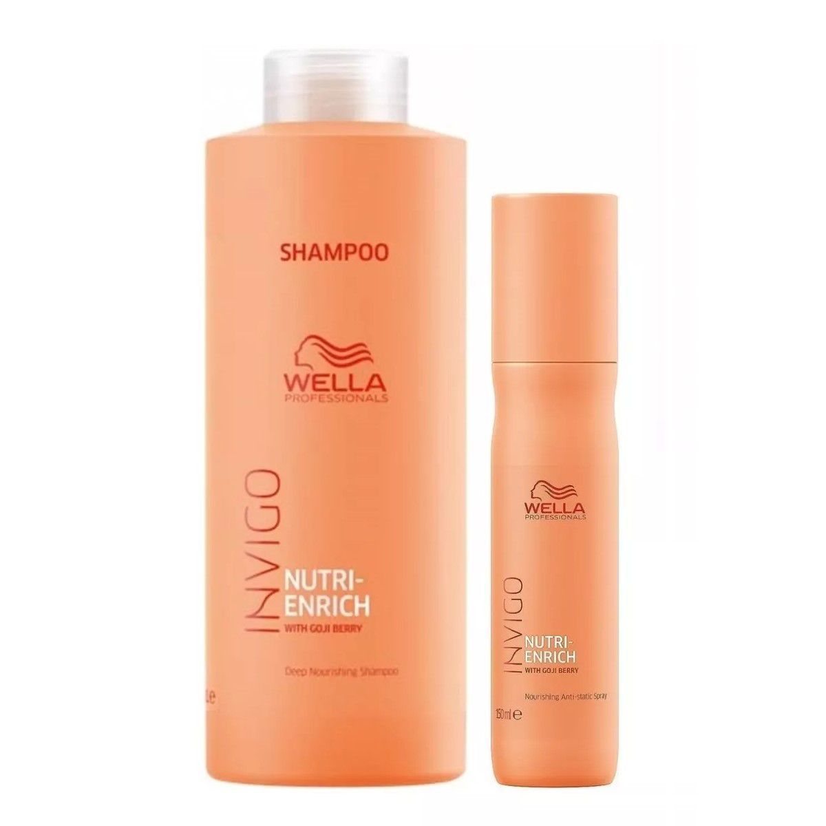 WELLA - Shampoo Nutritivo 1Lt  +Spray Antifrizz Wella Nutri Enrich