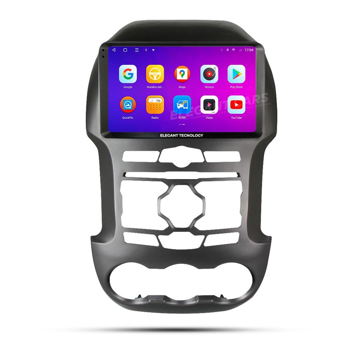 GENERICO - Autoradio Android Elegant Tecnology Ford Ranger 2008-2012 4-64Gb 4+64GB 8 Nucleos +Chip