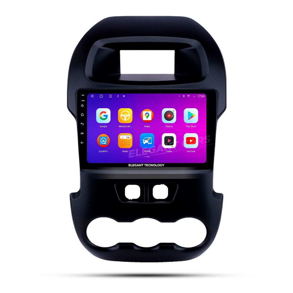 GENERICO - Autoradio Android Elegant Tecnology Ford Ranger 2011-2014 4-64Gb 4+64GB 8 Nucleos +Chip