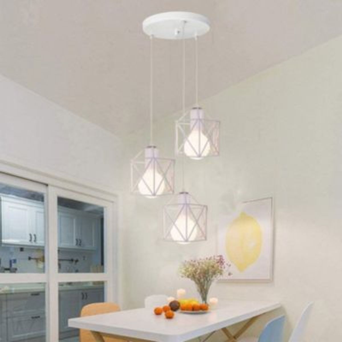 HOME NEAT - Lámpara colgante retro industrial 3 cabezas vintage luz de techo