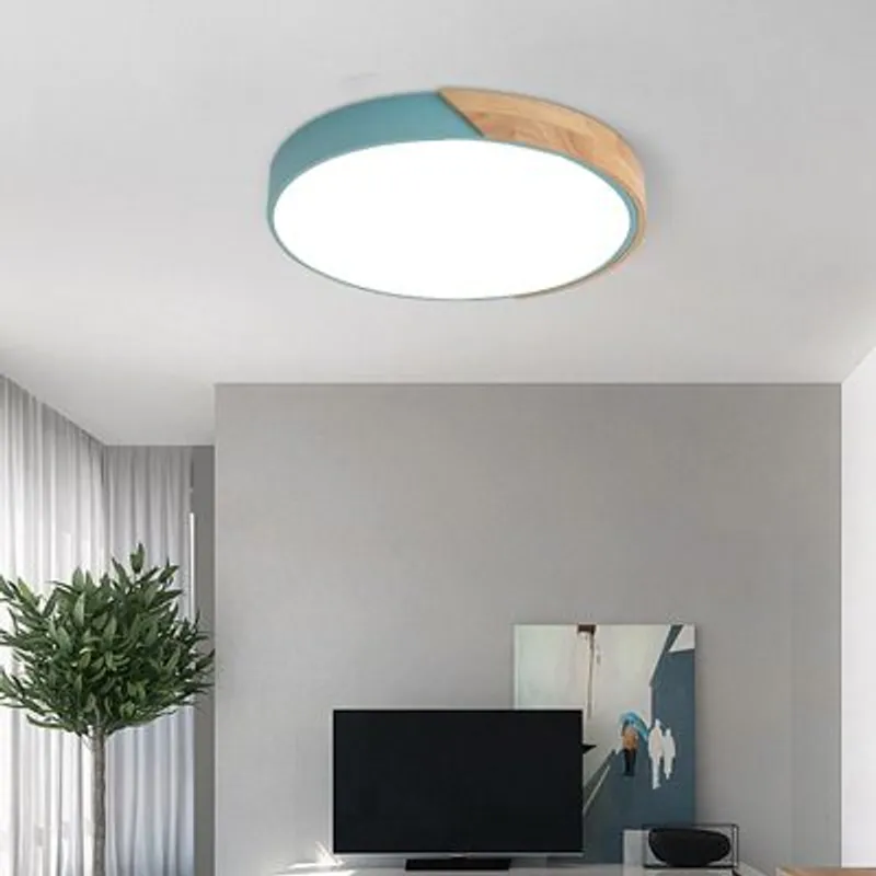 PUREPOWER - Moderna de madera de techo de led luces colgantes dormitorio lámparas