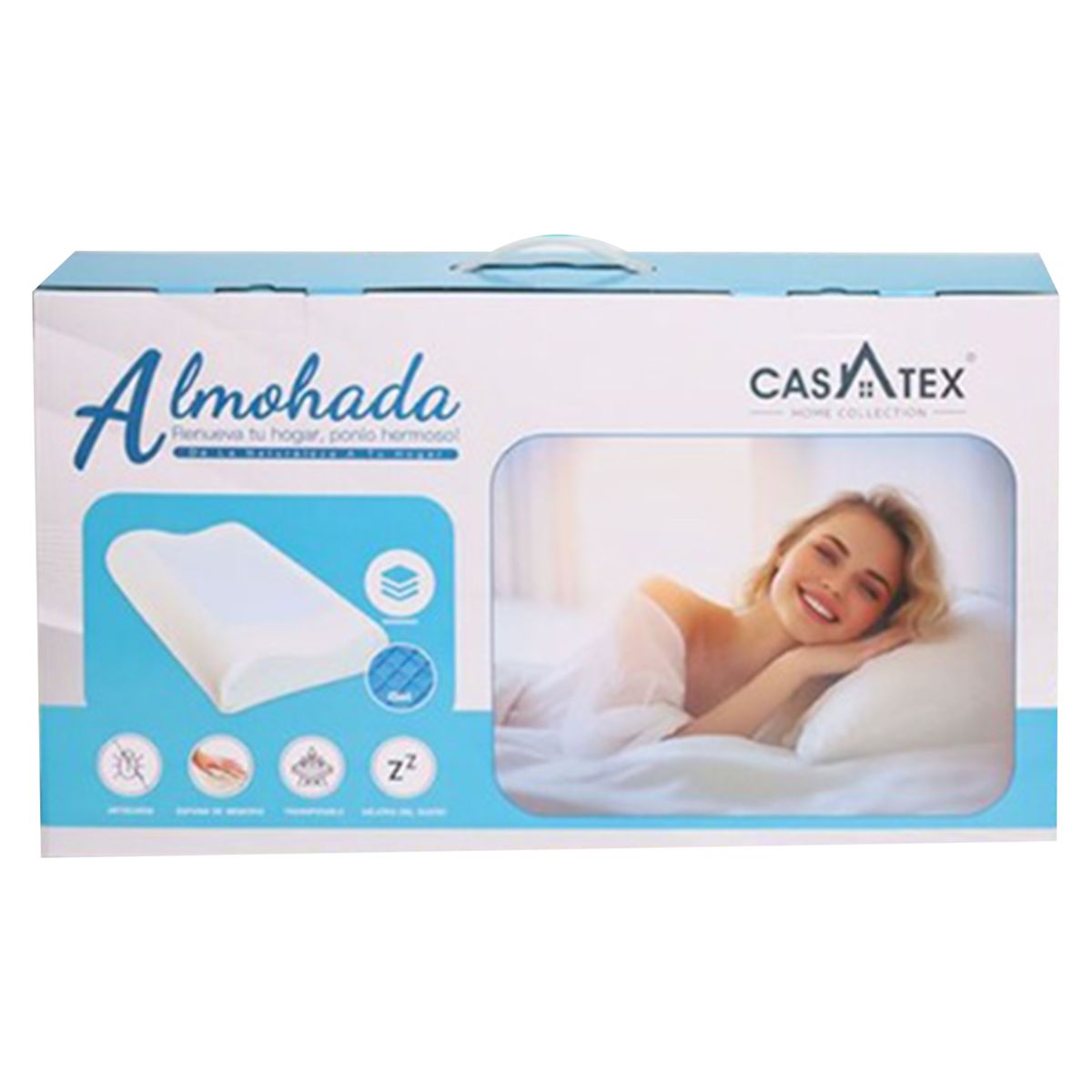 CASATEX - Almohada ortopédico con Gel - hipoalergénico 60 x 40 cm + 12 cm