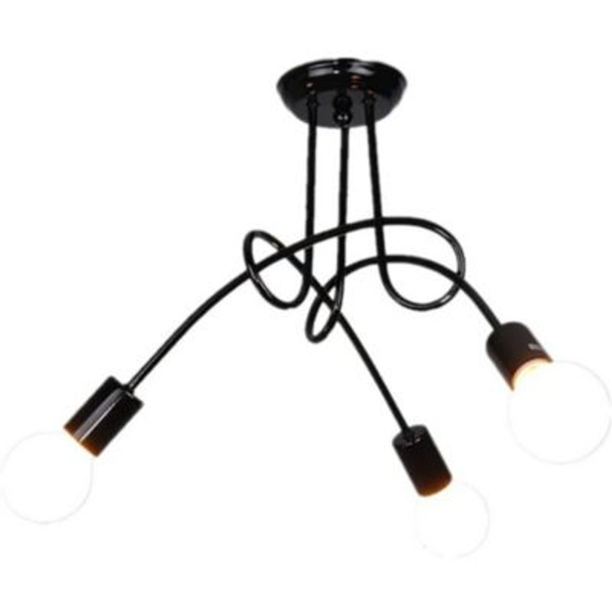 HOME NEAT - Lámpara Colgante 3L E27 Negro