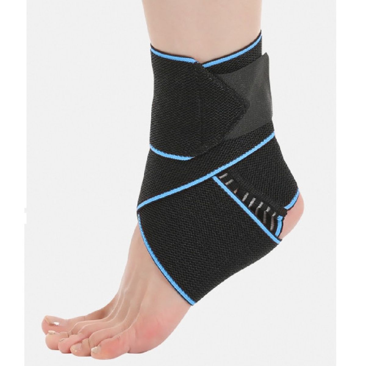 GENERICO - Tobillera compresión Tipo venda 2 unidades - Spandex AZUL