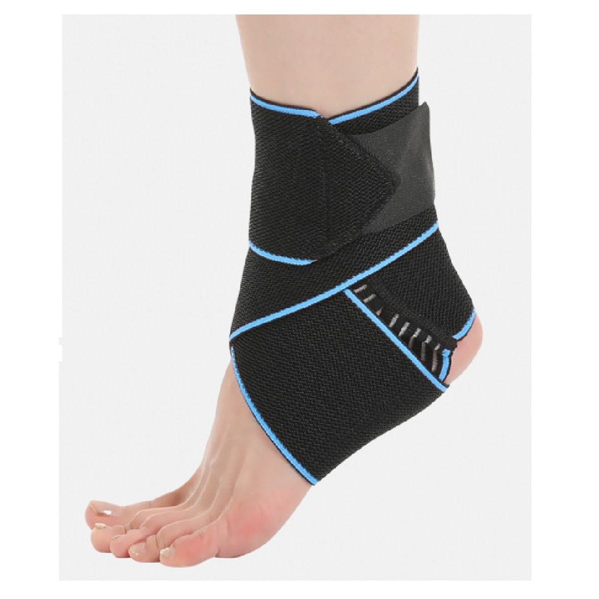 GENERICO - Tobillera compresión Tipo venda 2 unidades - Spandex AZUL