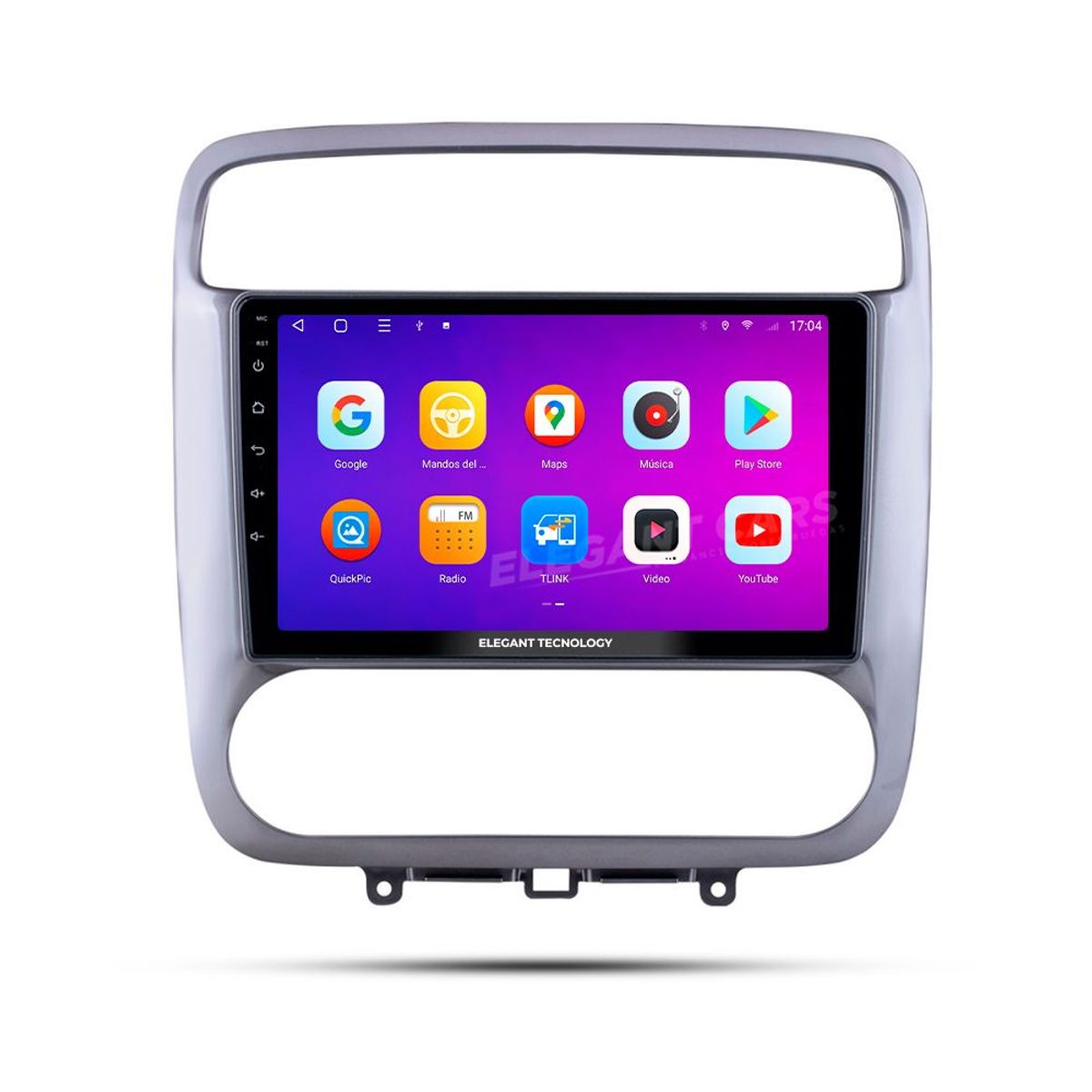 GENERICO - Autoradio Android Elegant TecnologyHonda Stream Gris 2001-2004 4-64Gb 4+64GB 8 Nucleos +Chip