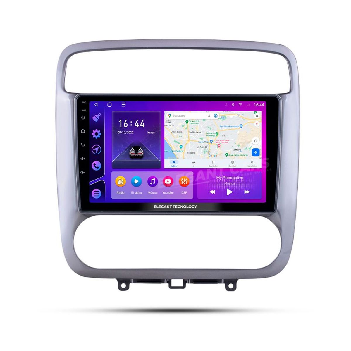 GENERICO - Autoradio Android Elegant TecnologyHonda Stream Gris 2001-2004 4-64Gb 4+64GB 8 Nucleos +Chip