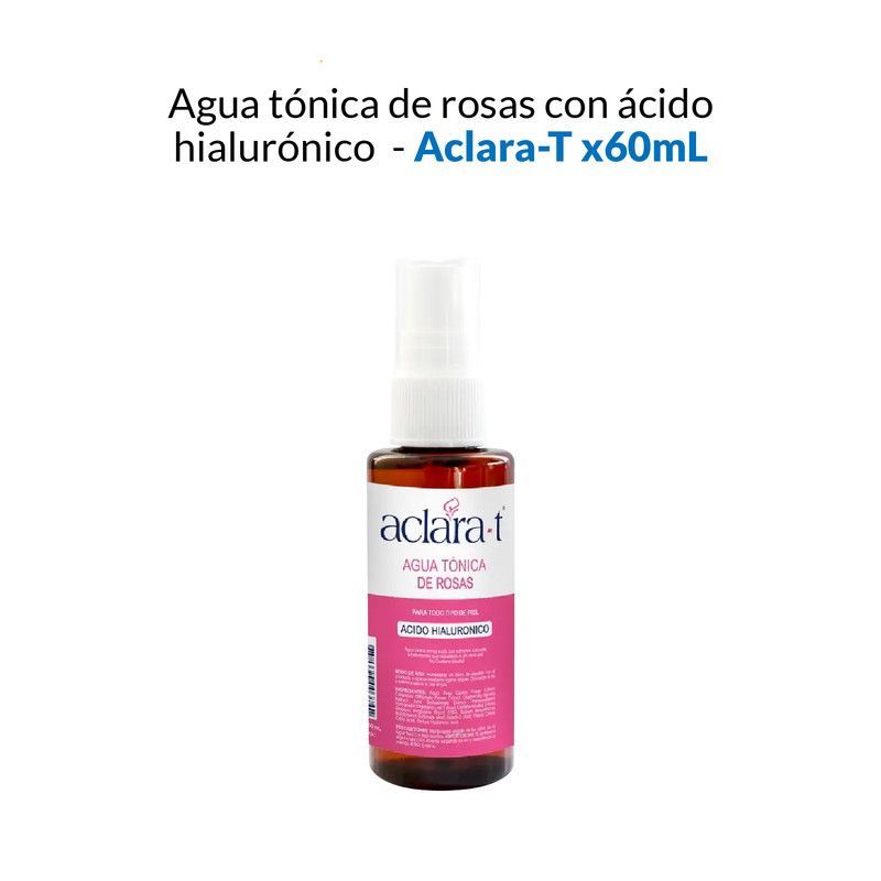GENERICO - Agua tónica de rosas con ácido hialurónico - Aclara-T 60ml