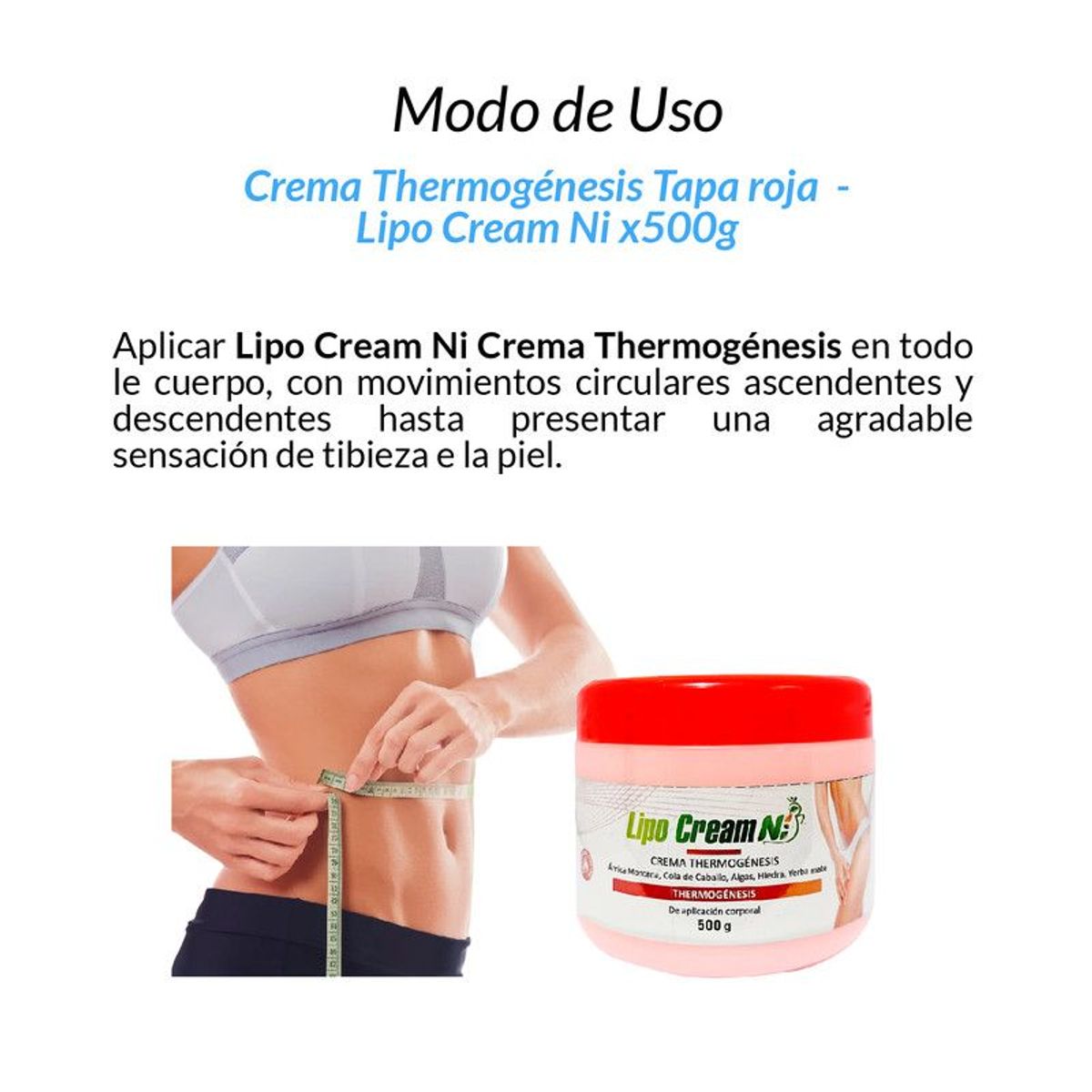 GENERICO - 3 Crema Thermogénesis Tapa roja - Lipo Cream NI 500gr