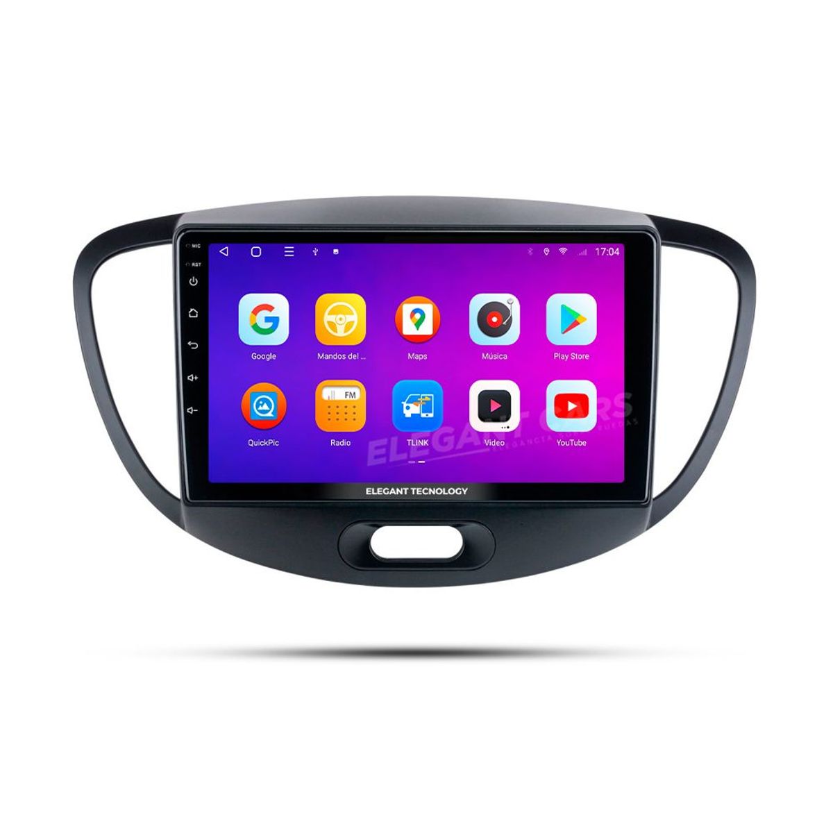 GENERICO - Autoradio Android Elegant Tecnology Hyundai I10 2007-2013 4-64Gb 4+64GB 8 Nucleos +Chip