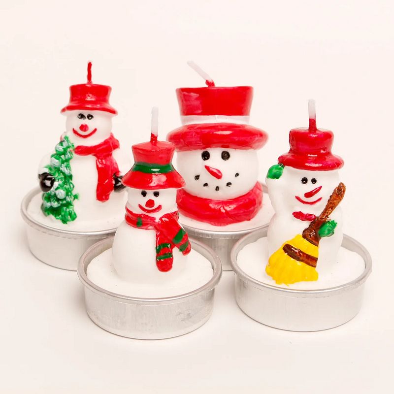 GENERICO - Set de 6 - Velas Navideñas luces para navidad de Parafina