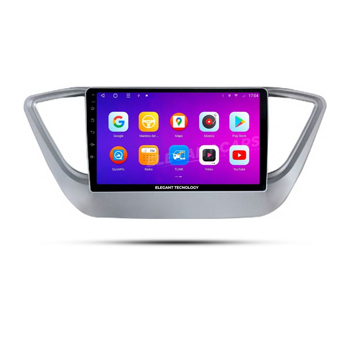 GENERICO - Autoradio Android Elegant Tecnology Hyundai Verna Solaris 2017-2018 4-64Gb 4+64GB 8 Nucleos +Chip