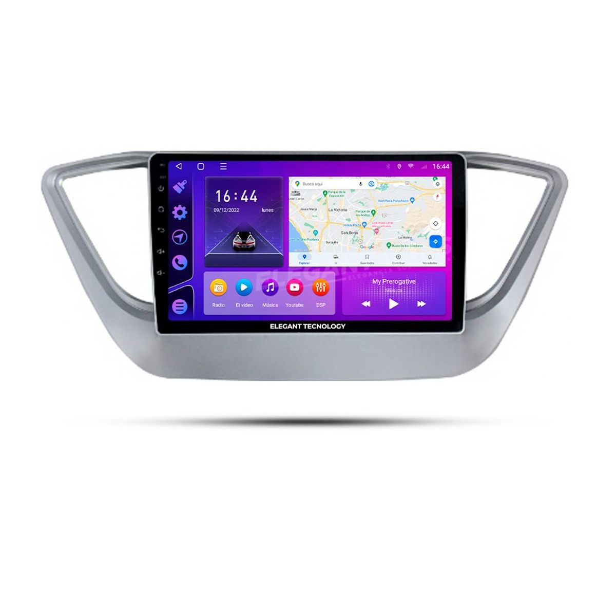 GENERICO - Autoradio Android Elegant Tecnology Hyundai Verna Solaris 2017-2018 4-64Gb 4+64GB 8 Nucleos +Chip