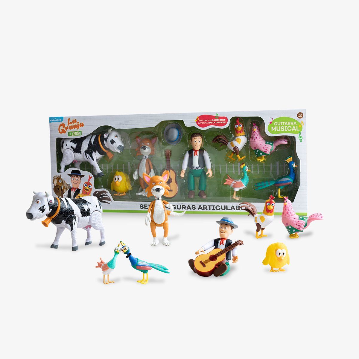 LA GRANJA DE ZENON - SET DE FIGURAS ARTICULABLES Y DE JEBE DE LA GRANJA DE ZENÓN