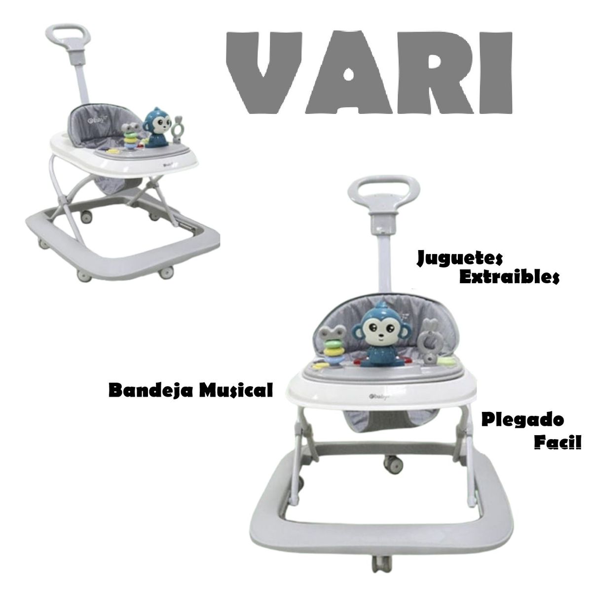 EBABY - Andador Musical Para Bebe Didactico Vari-Plomo