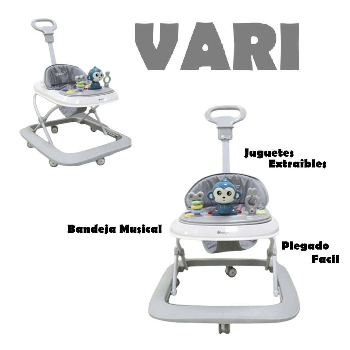 EBABY - Andador Musical Para Bebe Didactico Vari-Plomo
