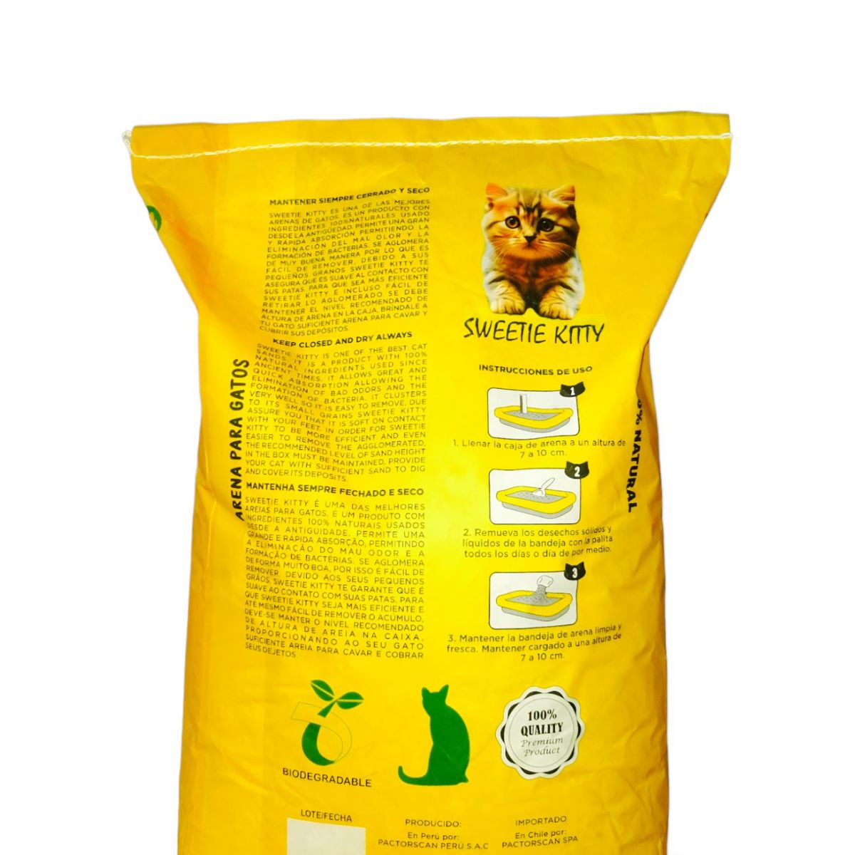 GENERICO - ARENA PARA GATOS ECOFRIENDLY BOLSA X 12 KG PERLAS FINAS