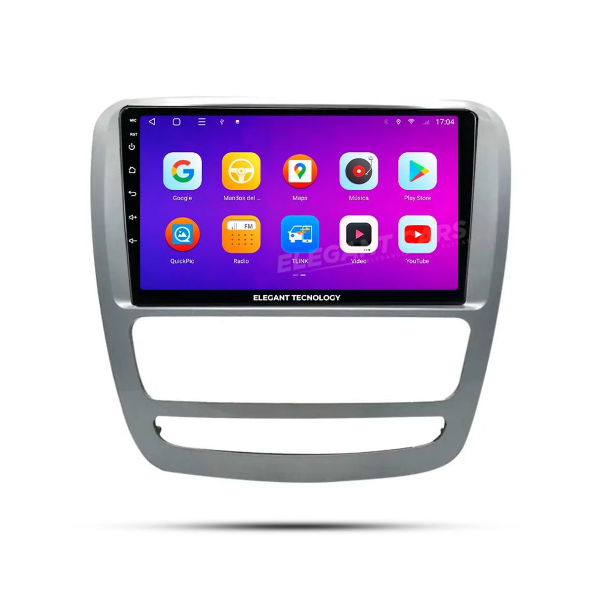 GENERICO - Autoradio Android Elegant Tecnology JAC T6-T8 Plata 2015-2018 4-64Gb 4+64GB 8 Nucleos +Chip