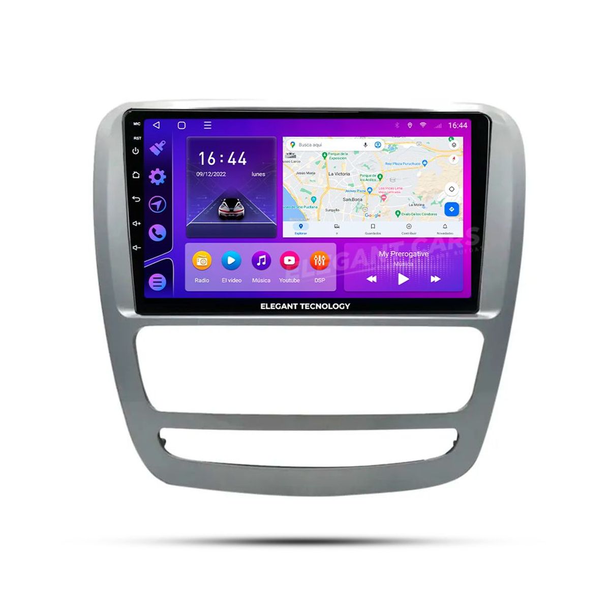 GENERICO - Autoradio Android Elegant Tecnology JAC T6-T8 Plata 2015-2018 4-64Gb 4+64GB 8 Nucleos +Chip