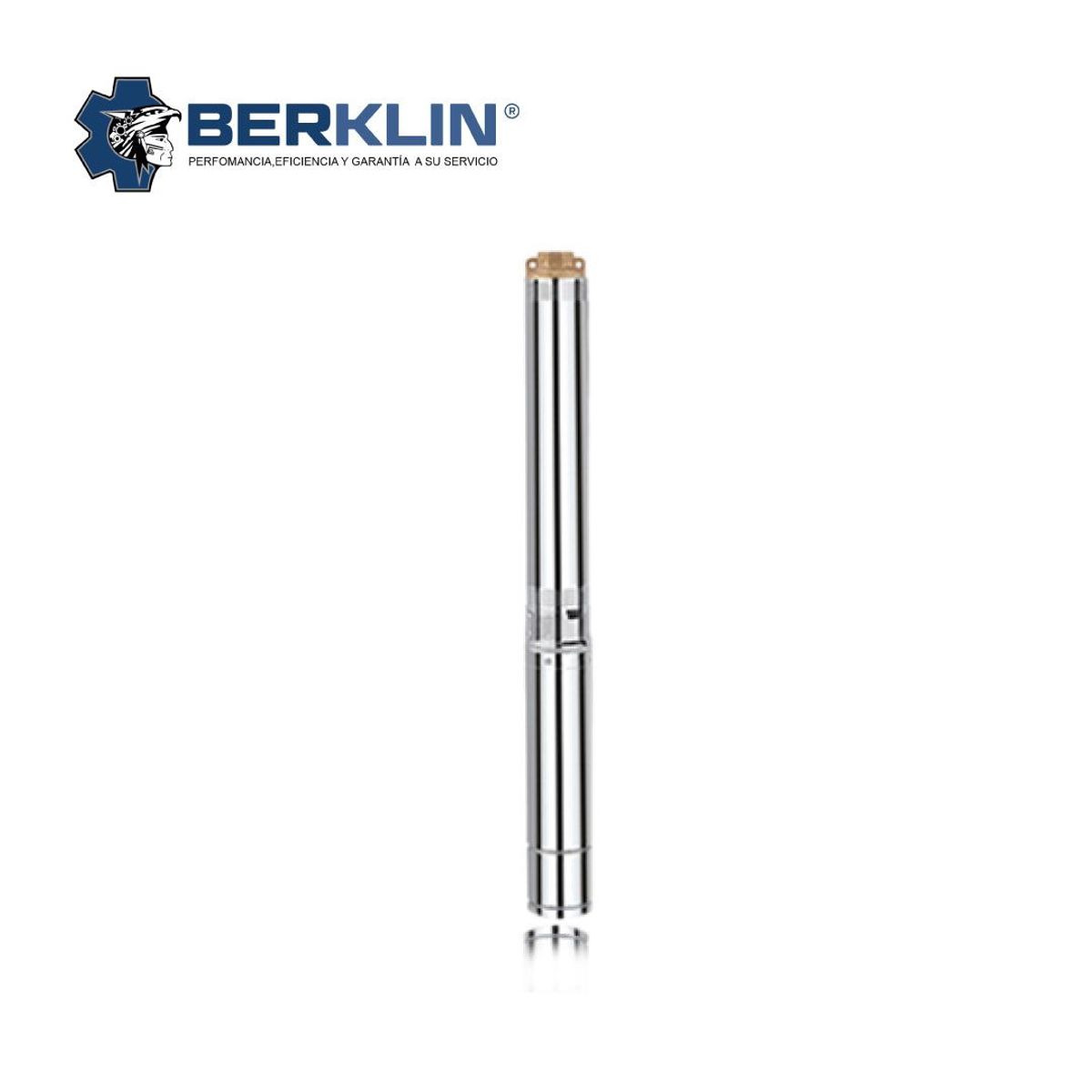 BERKLIN - ELECTROBOMBA SUMERGIBLE PARA POZO PROFUNDO DE 2 HP - 2¨ NORIL